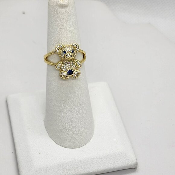Brand New Sterling Silver 925 Teddy Bear Ring - Picture 1 of 4